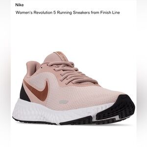 Nike Women's Revolution 5 Sneakers - Pink and Brown